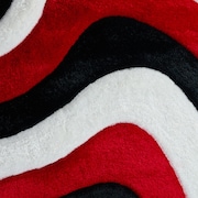 Bayou 5' x 8' Area Rug - Red/Black/White