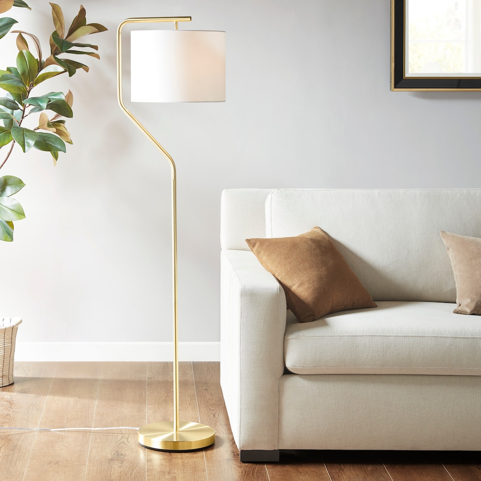 redondo gold floor lamp   