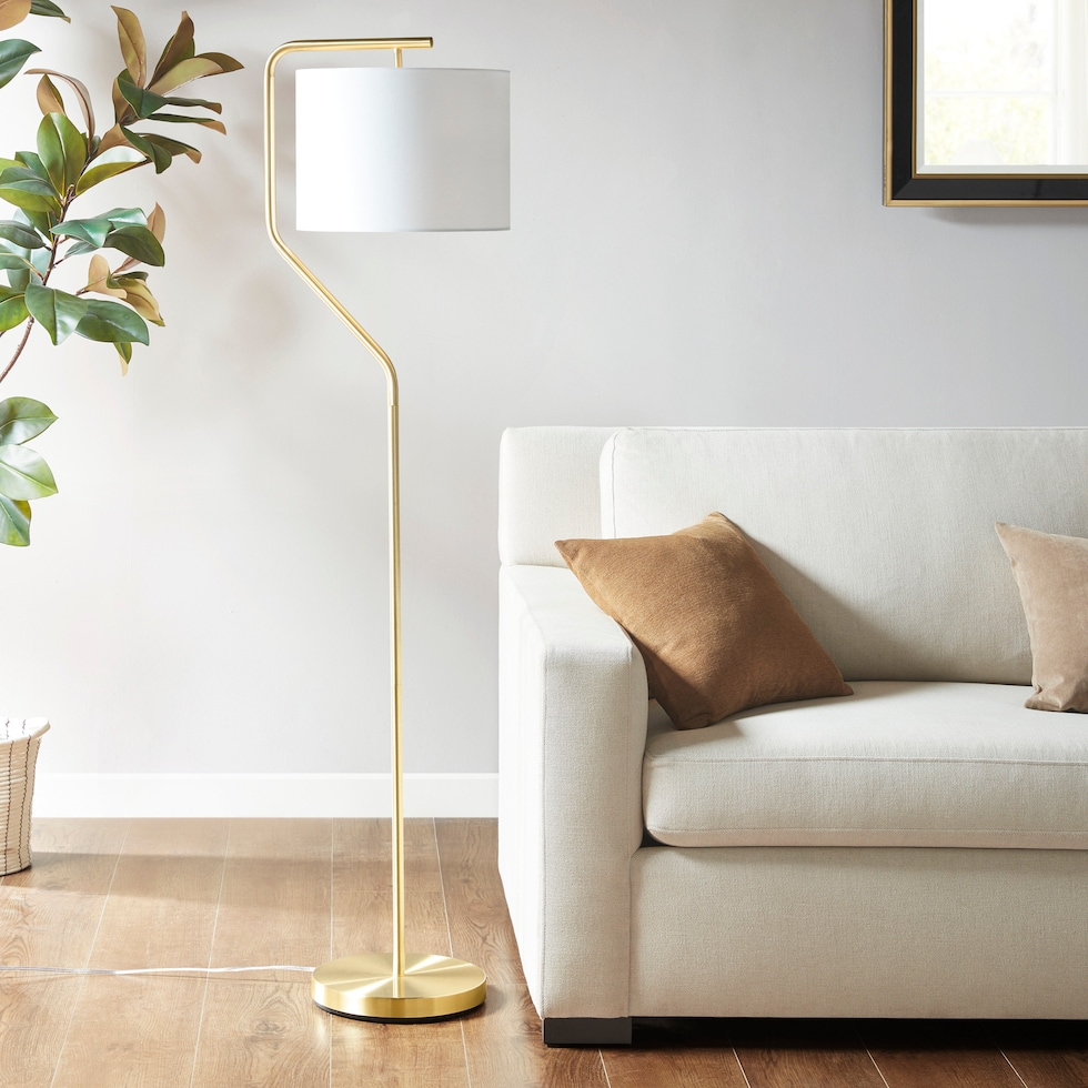 redondo gold floor lamp   