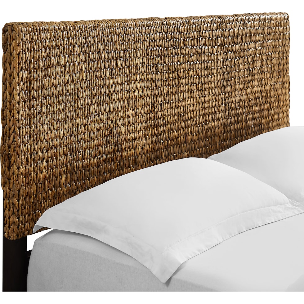 reed light brown king headboard   