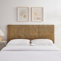 reed light brown king headboard   