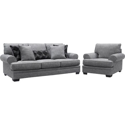 Reese Sofa and Chair Set - Gray