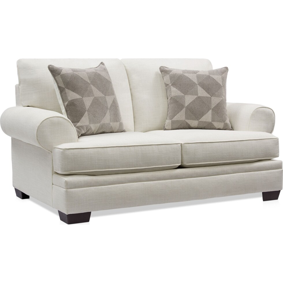 reese white loveseat   