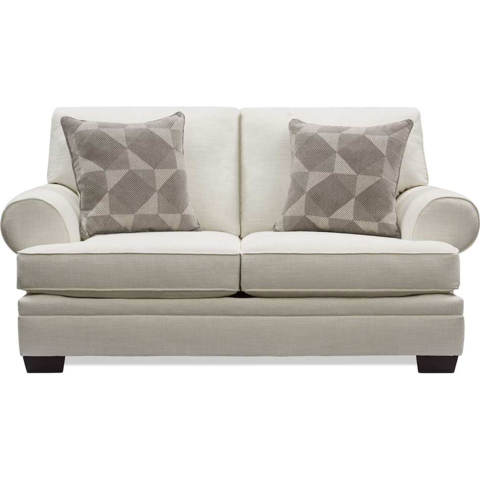 reese white loveseat   