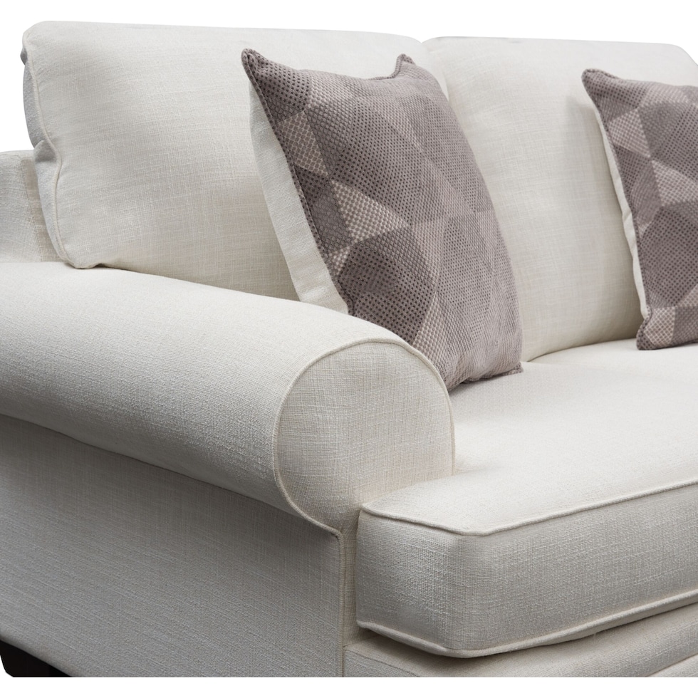 reese white loveseat   