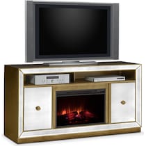 reflection entertainment mirrored fireplace tv stand   