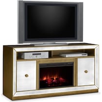reflection entertainment silver fireplace tv stand   
