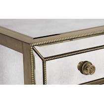 reflection antiqued mirror chairside table   