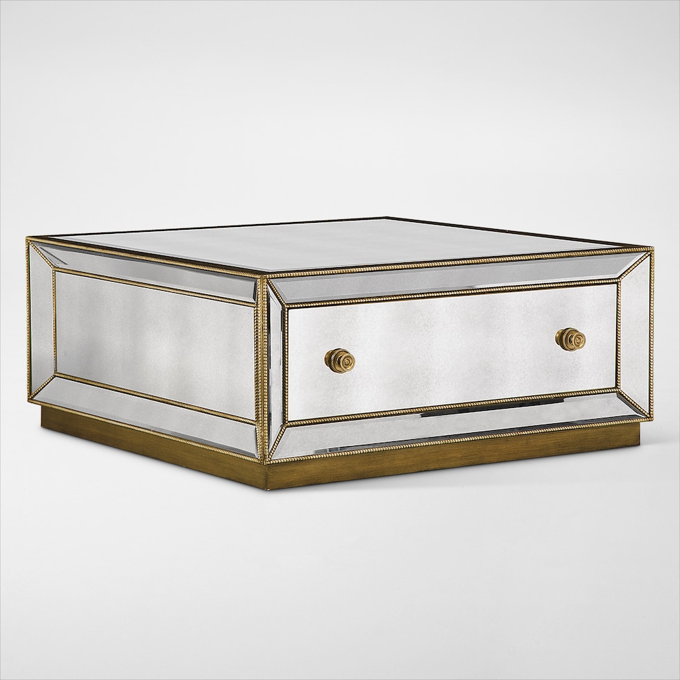 reflection antiqued mirror coffee table web   