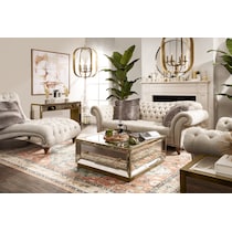 reflection antiqued mirror console table   