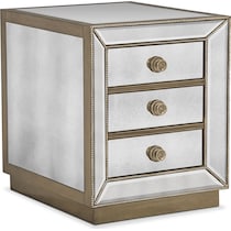 reflection silver chairside table   