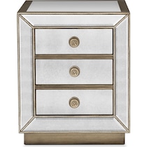 reflection silver chairside table   
