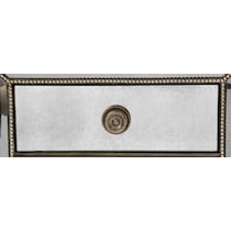 reflection silver chairside table   