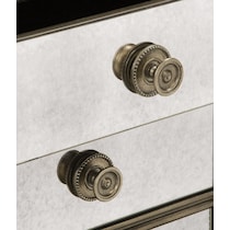 reflection silver chairside table   
