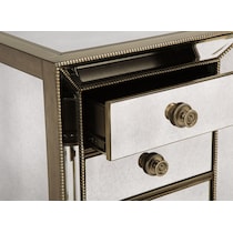 reflection silver chairside table   