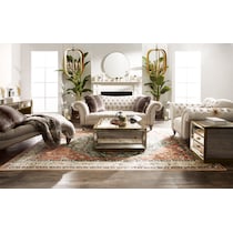 reflection silver chairside table   