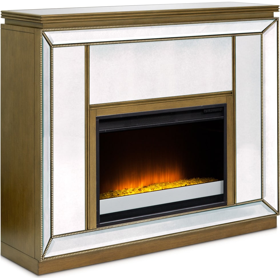 reflection silver fireplace tv stand   