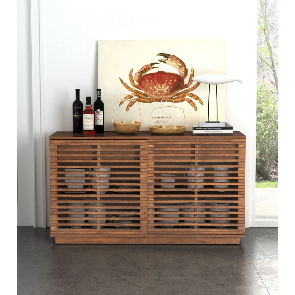 regents dark brown credenza   