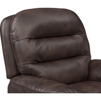 regis dark brown glider recliner   