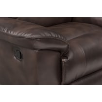 regis dark brown glider recliner   