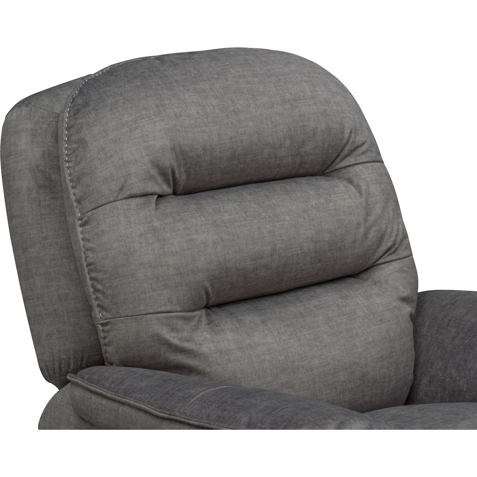 regis gray glider recliner   