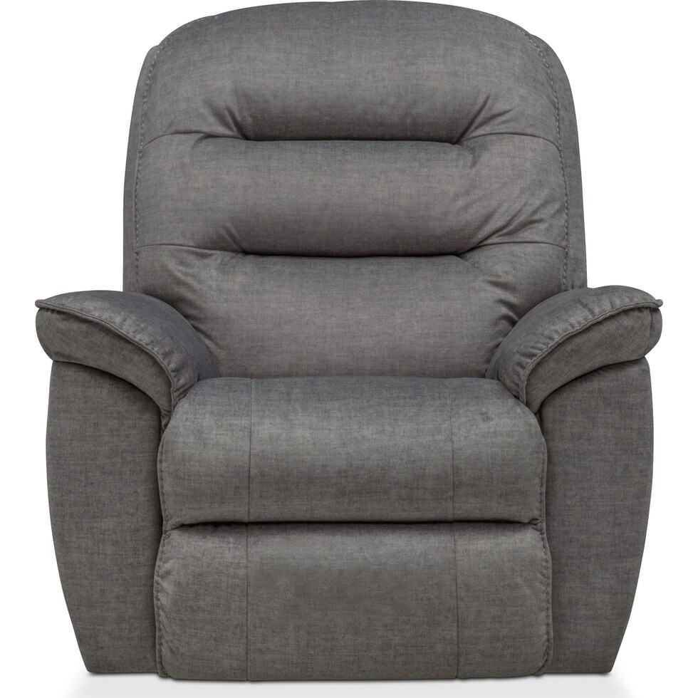 regis gray glider recliner   