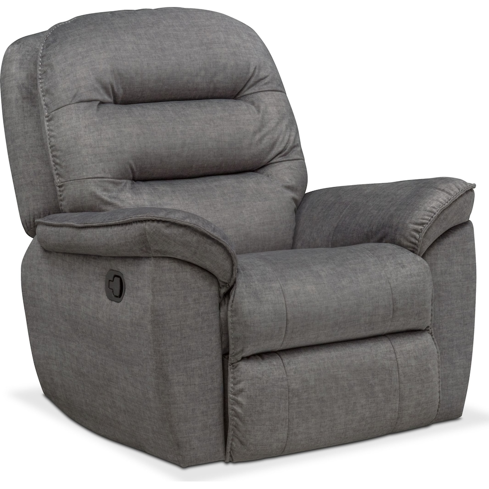 regis gray glider recliner   