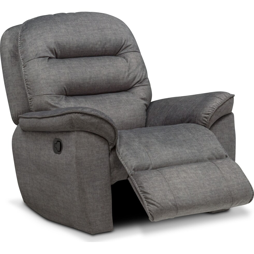 regis gray glider recliner   