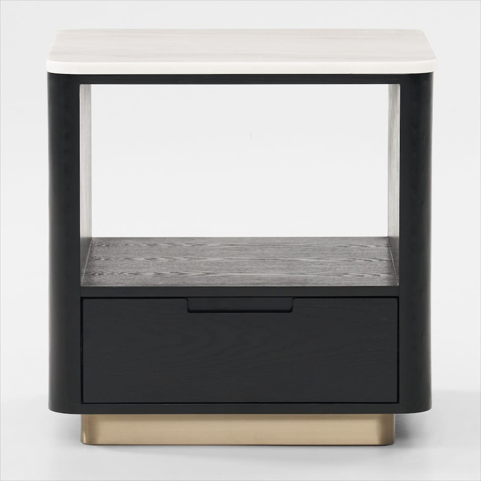 reign white end table   