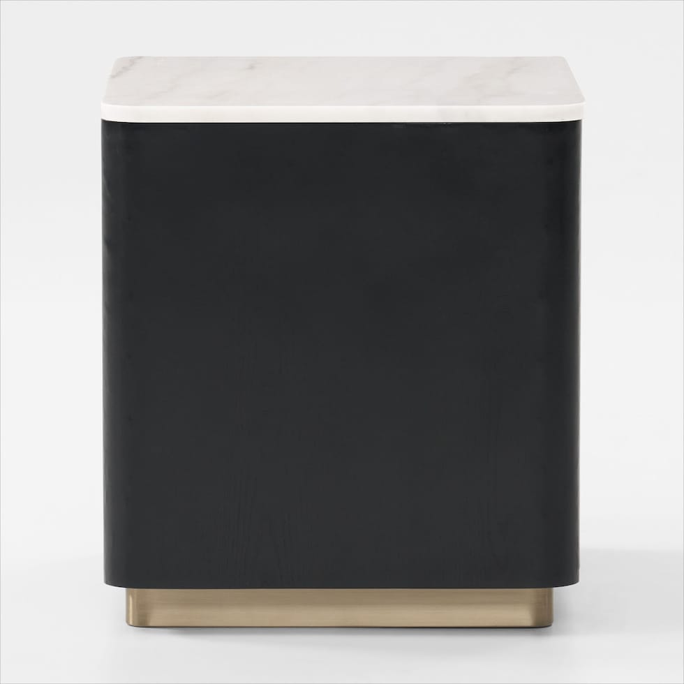 reign white end table   