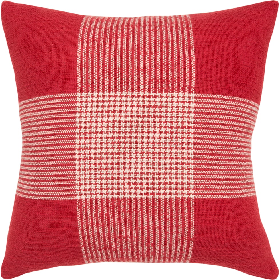 reilley red accent pillow   