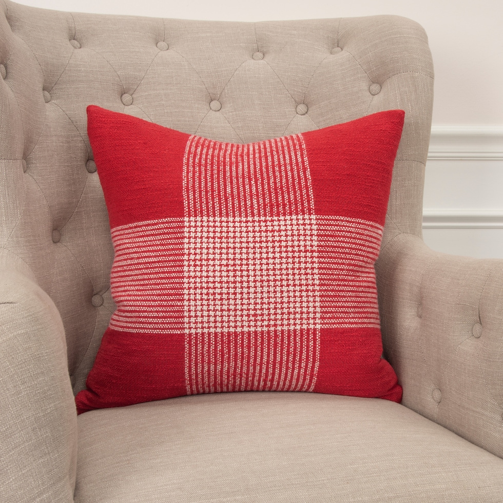 reilley red accent pillow   