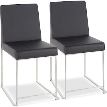 Reine Set of 2 Vegan Leather Dining Chairs