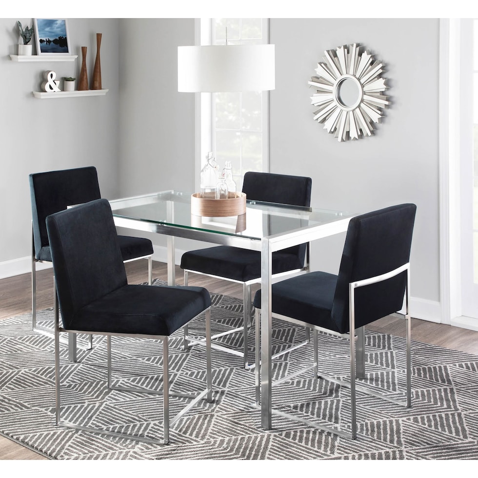 reine black dining chair   
