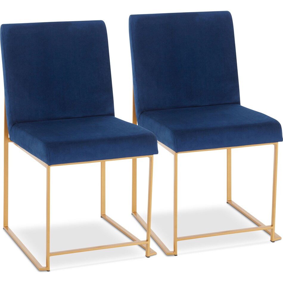 reine blue dining chair   
