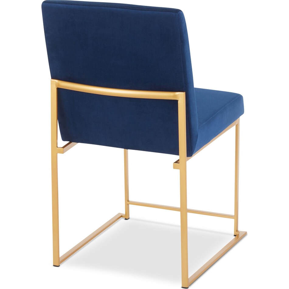 reine blue dining chair   