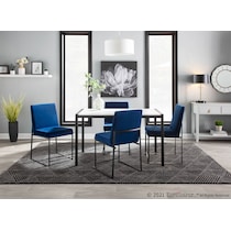 reine blue dining chair   