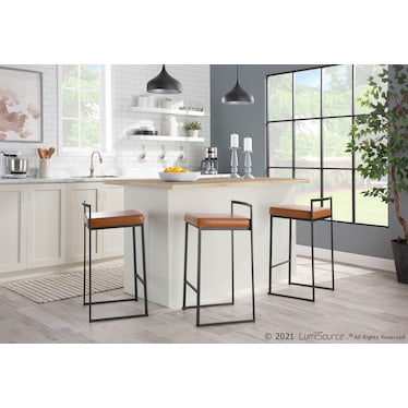 Reine Set of 2 Vegan Leather Stools
