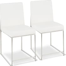 reine white dining chair   