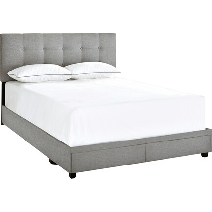 Renata Queen Storage Bed - Dark Gray