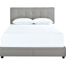 renata gray queen bed   