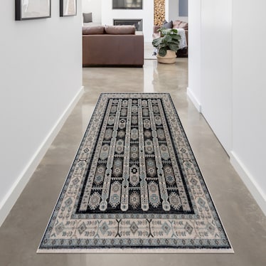 Reno Area Rug - Blue/Tan