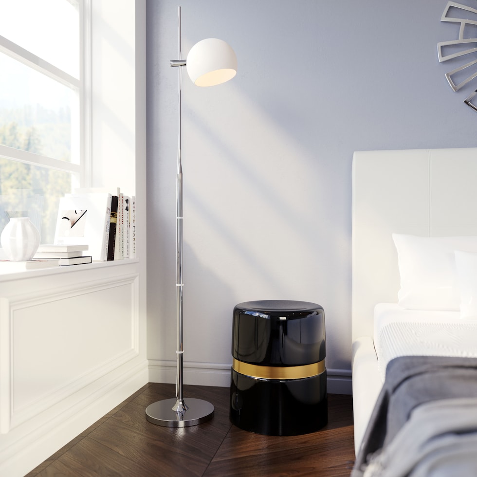 revlo black and gold side table   