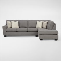 reydell gray sectional   