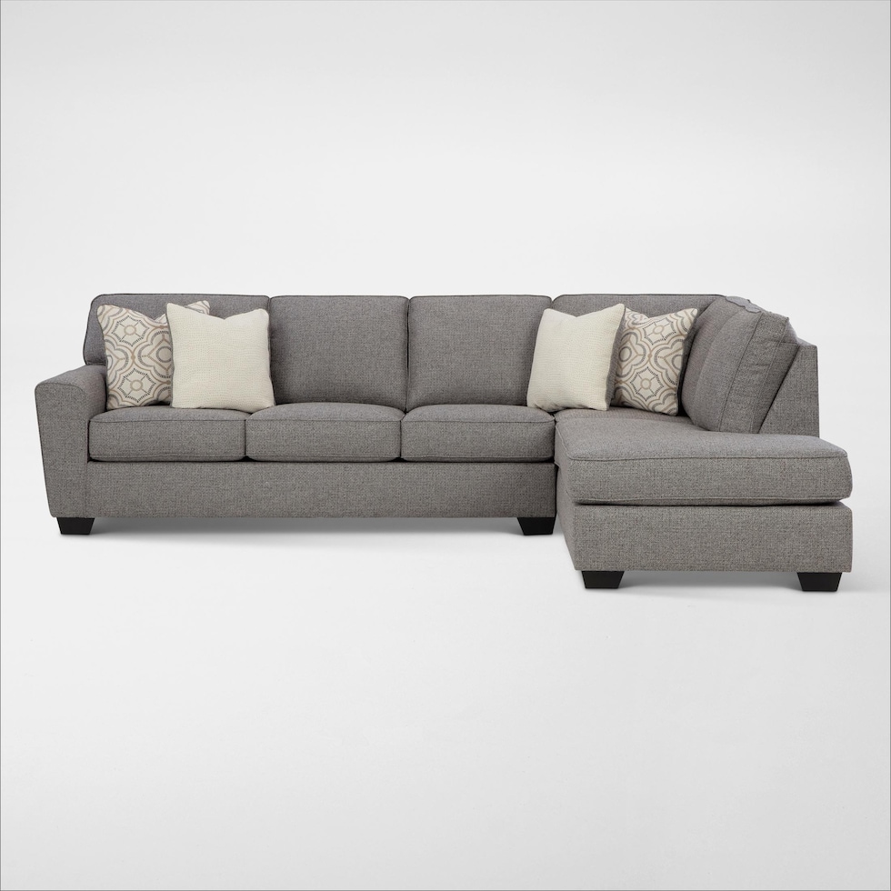 reydell gray sectional   