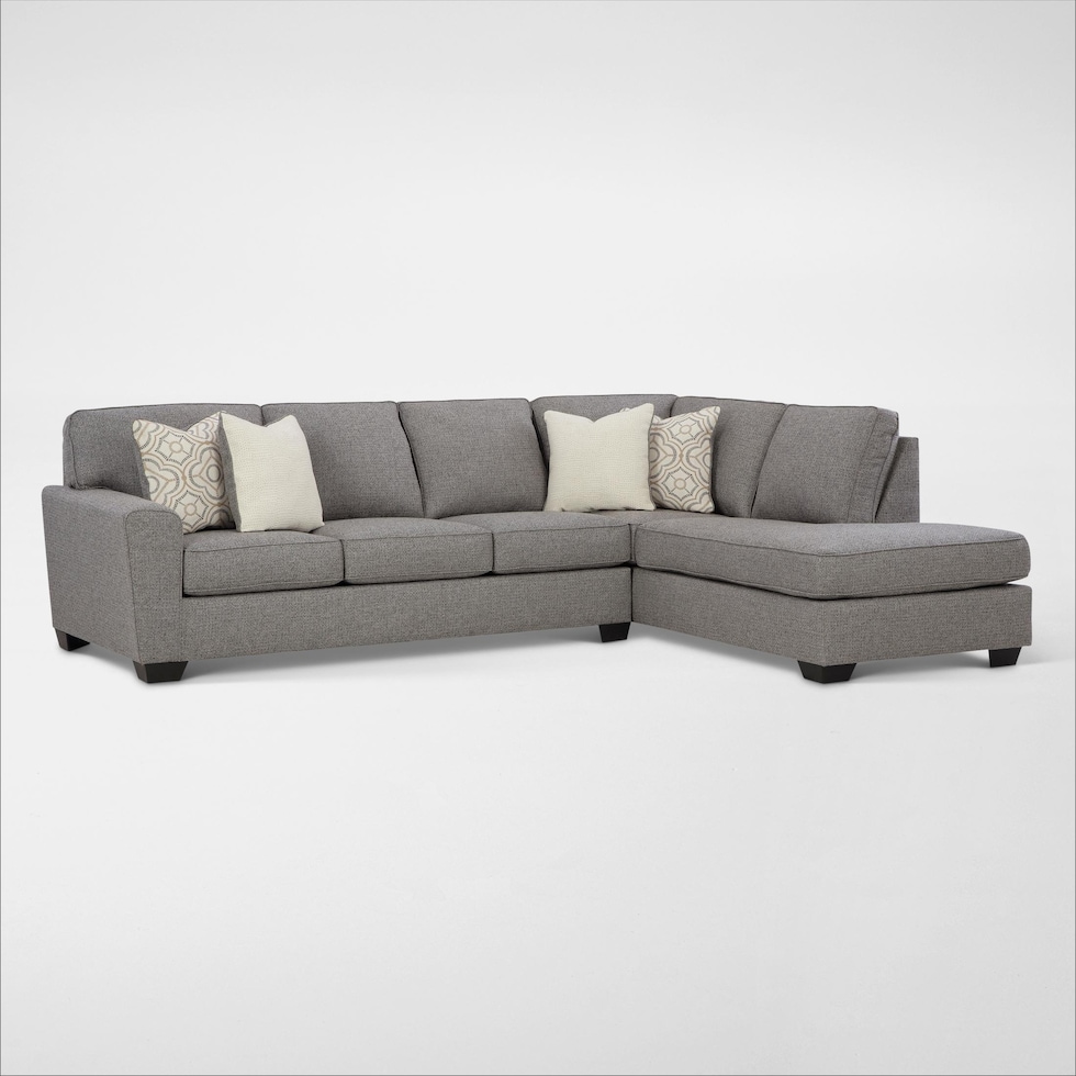 reydell gray sectional   