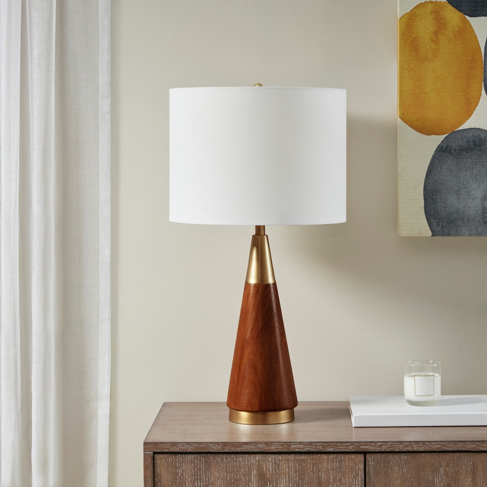 reyes dark brown table lamp   