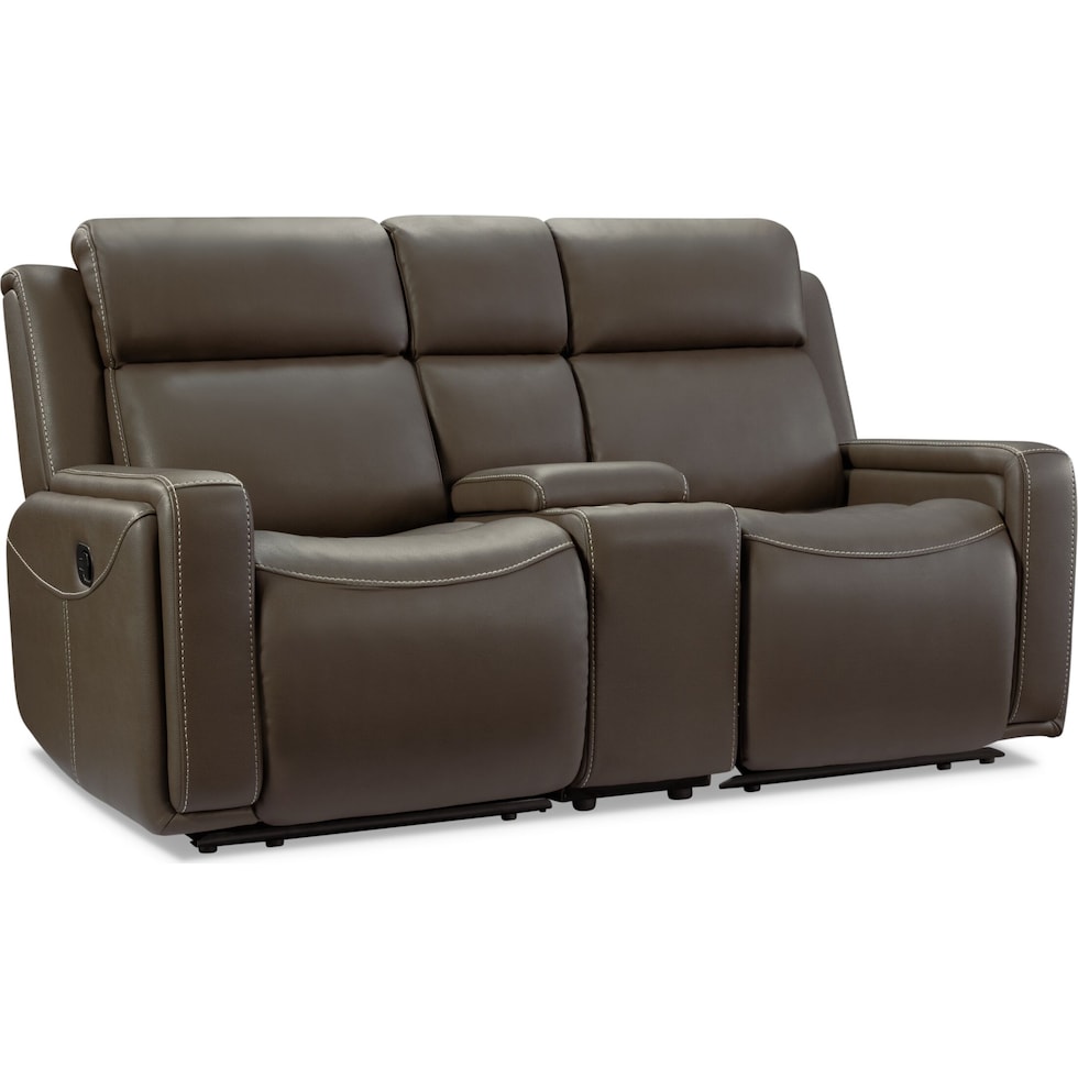 rhett gray manual reclining loveseat   