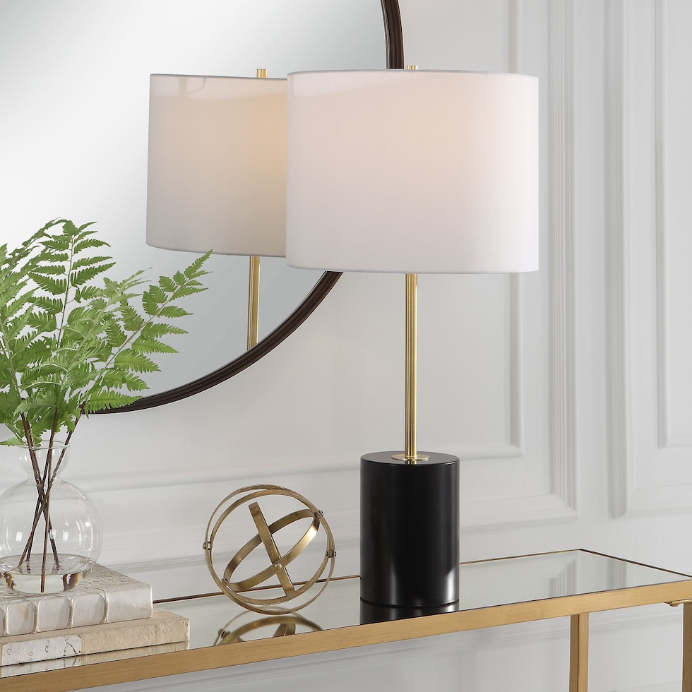 rhiannon matte black lamp   