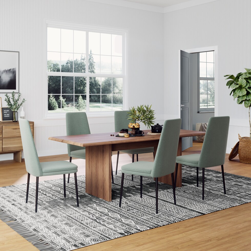 rhoda dark brown dining table   